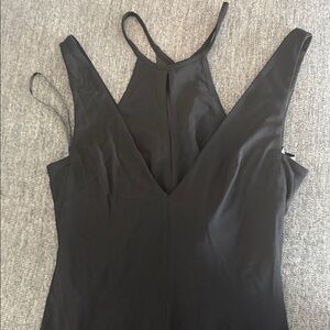 Vera Wang Vintage Black Panel Evening Gown Long Maxi Dress NWT